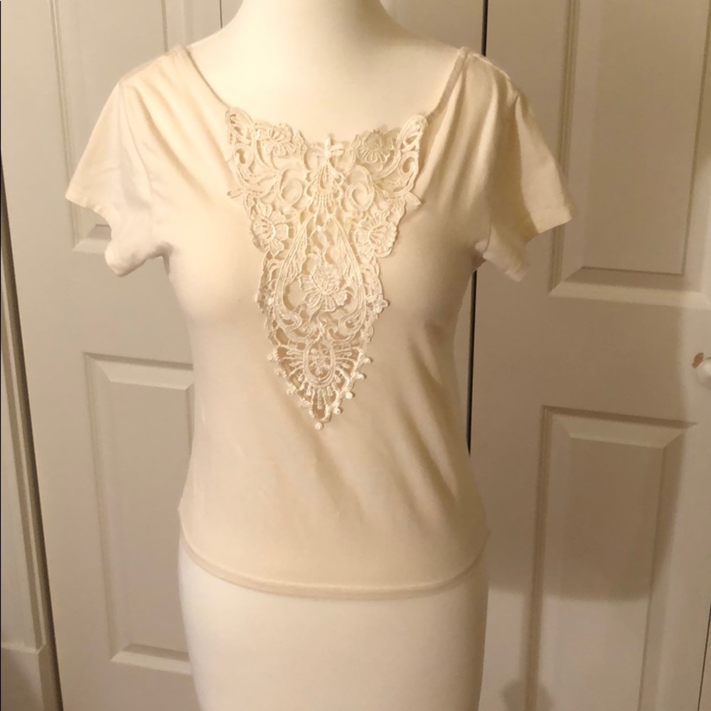 Forever 21 off white lace top